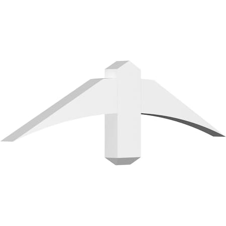 Ekena Millwork Bellingham Architectural Grade PVC Gable Bracket, 36"W x 9"H x 2"D x 4"F, 6/12 Pitch GBP036X09X0204BEL00